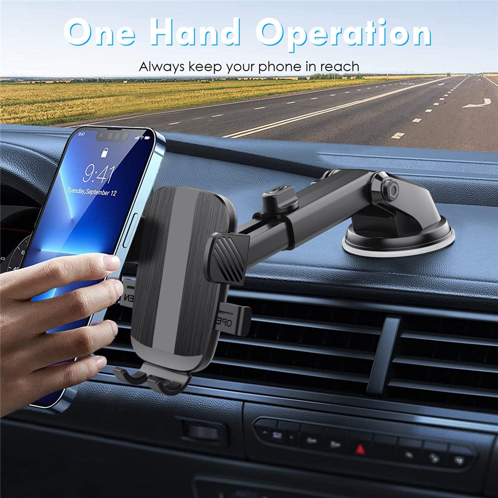 Auto-Handyhalterung – Mit 360°-Drehung, Saugnapfbasis & ausziehbarem Arm für Armaturenbrett/Windschutzscheibe