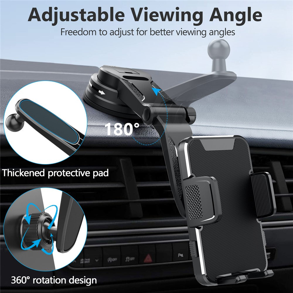 Auto-Handyhalterung – Mit 360°-Drehung, verstellbarem Arm & Saugnapfhalterung