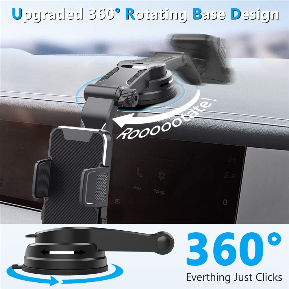 Auto-Handyhalterung – Mit 360°-Drehung, verstellbarem Arm & Saugnapfhalterung