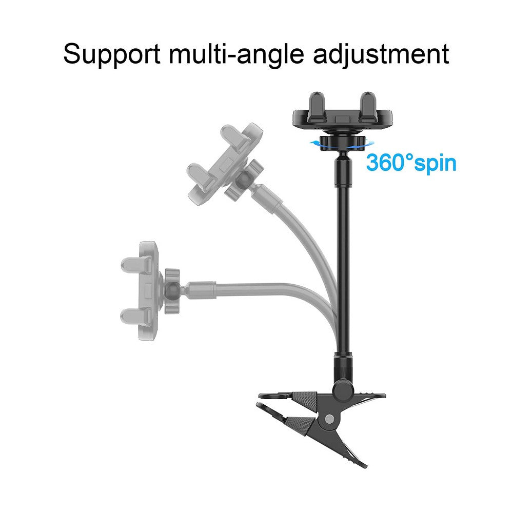 X040 Universal Phone Holder Clamp Mount Bracket for Electric Guitar Bass Ukulele Live Teaching Video Recording