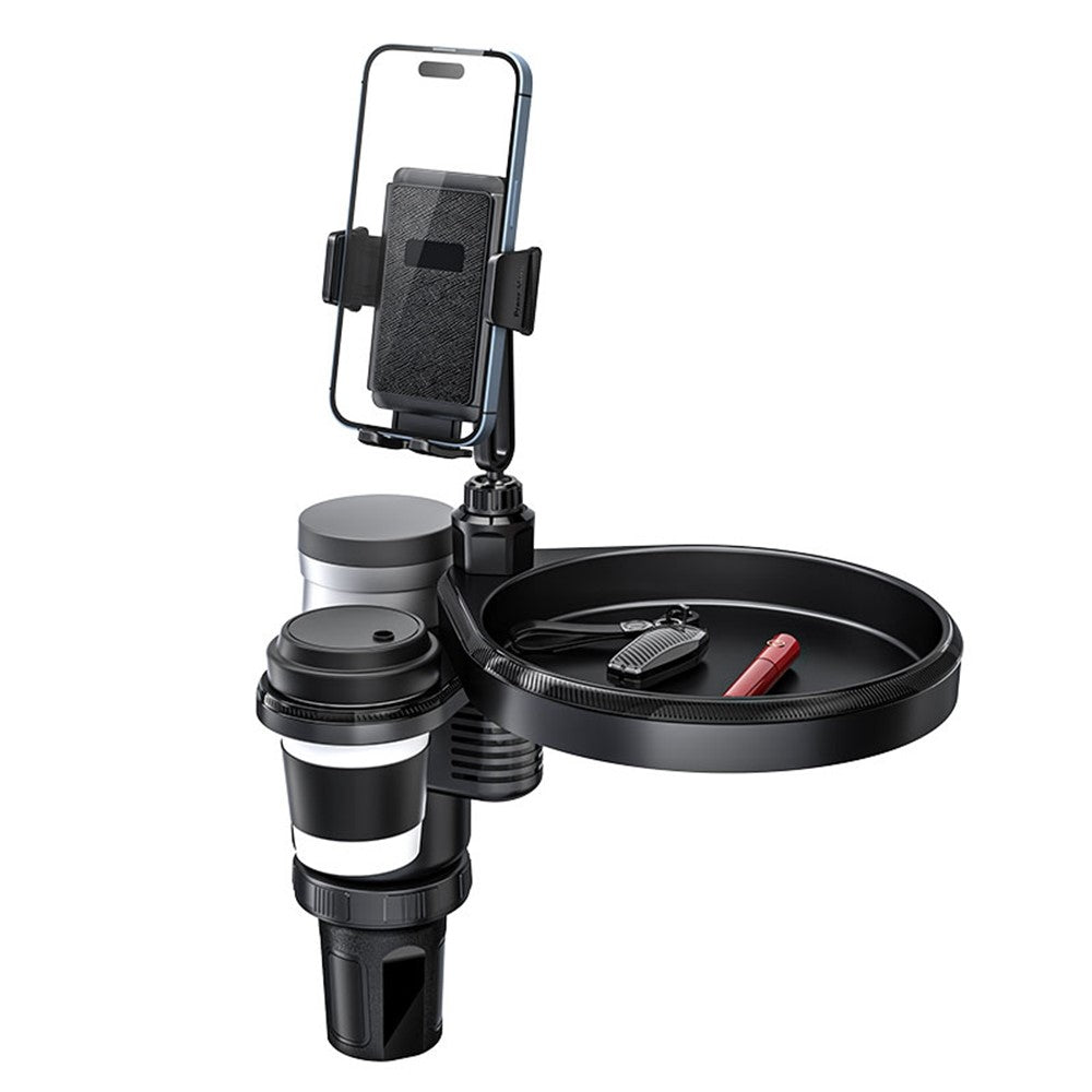 CP242 Car Cup Holder Expansion Tray Universal 4 in 1 Car Phone Holder Cup Holder Tray Stand