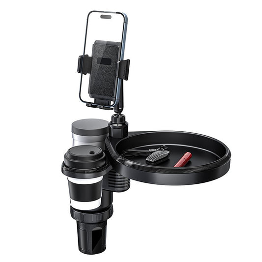 Auto-Handyhalterung – 4-in-1-Autotelefonhalter, Getränkehalter, Tablettständer