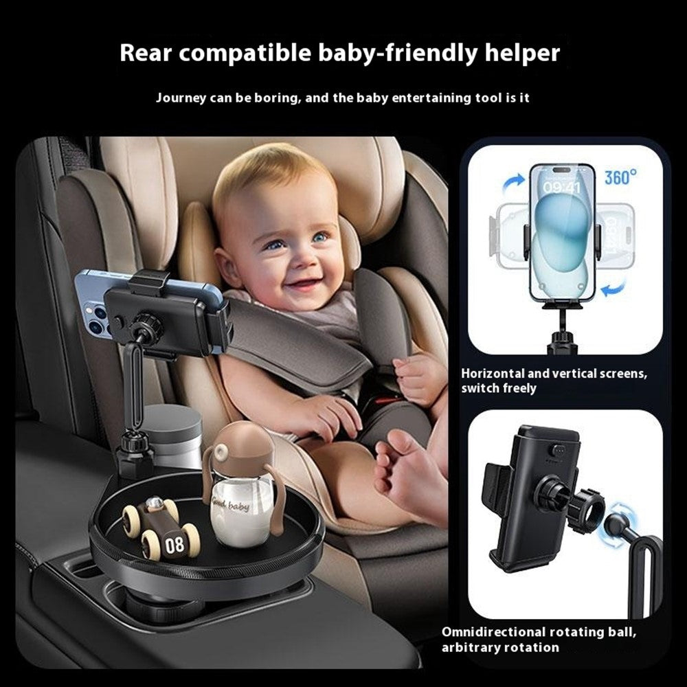 CP242 Car Cup Holder Expansion Tray Universal 4 in 1 Car Phone Holder Cup Holder Tray Stand