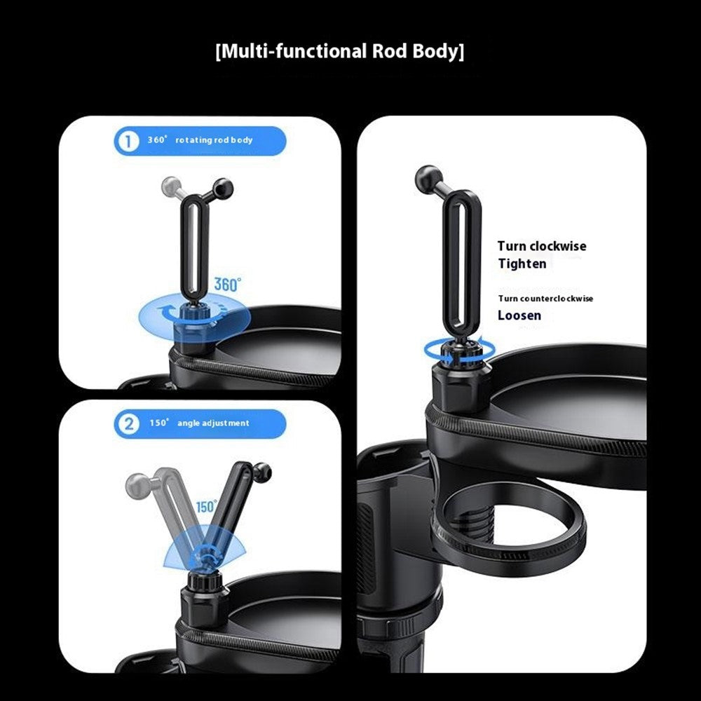 CP242 Car Cup Holder Expansion Tray Universal 4 in 1 Car Phone Holder Cup Holder Tray Stand