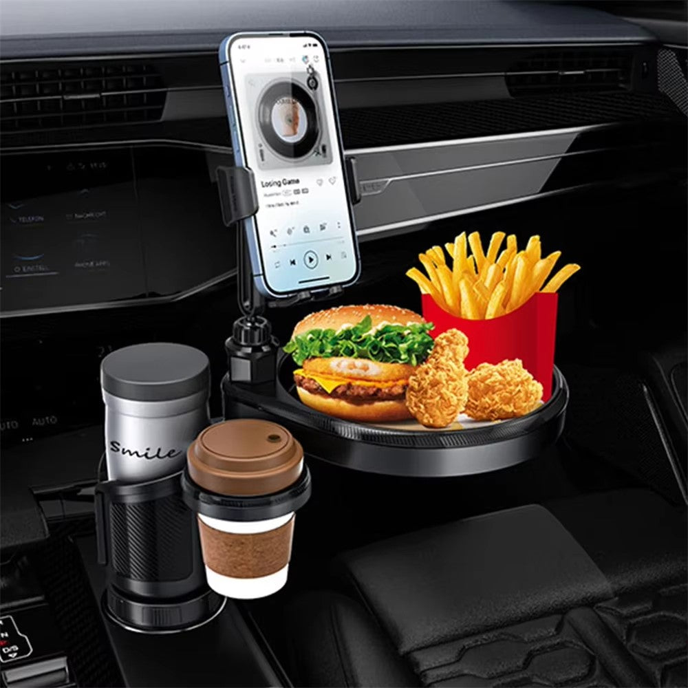 CP242 Car Cup Holder Expansion Tray Universal 4 in 1 Car Phone Holder Cup Holder Tray Stand