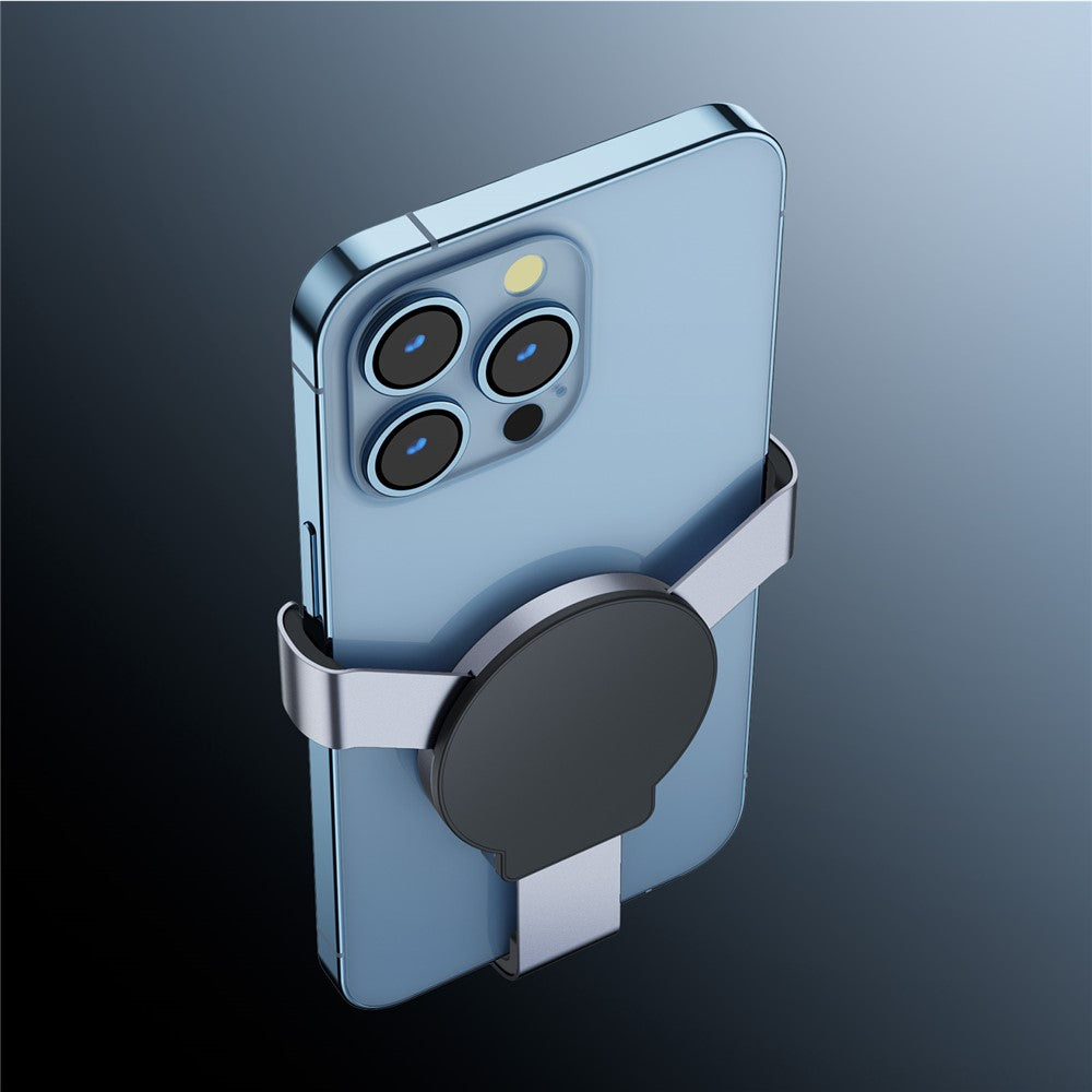 PJ-03 Car Phone Holder Gravity Mount Aluminum Alloy Stand Magnetic Clip Desktop Phone Bracket