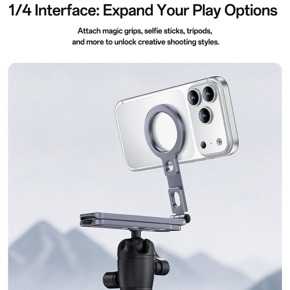YESIDO C231 Folding Tripod Stand Aluminum Alloy Portable Magnetic Phone Desktop Support Selfie Stick