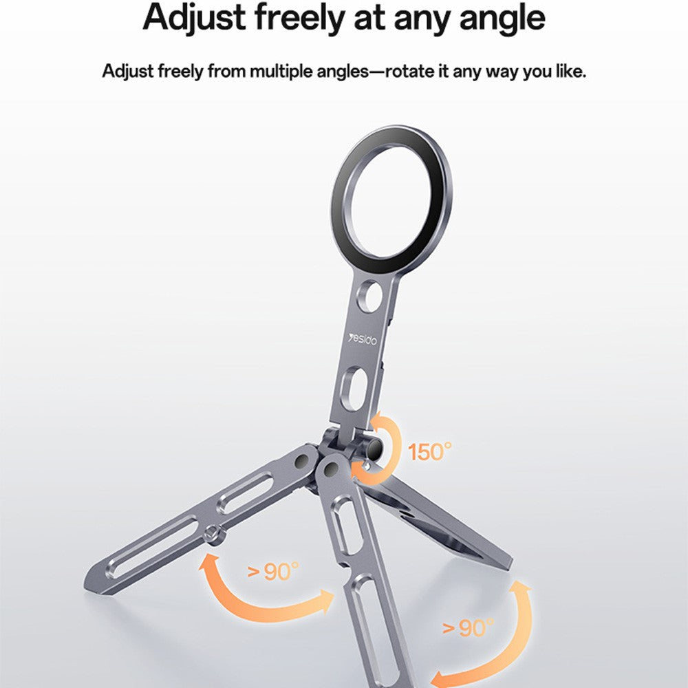 YESIDO C231 Folding Tripod Stand Aluminum Alloy Portable Magnetic Phone Desktop Support Selfie Stick
