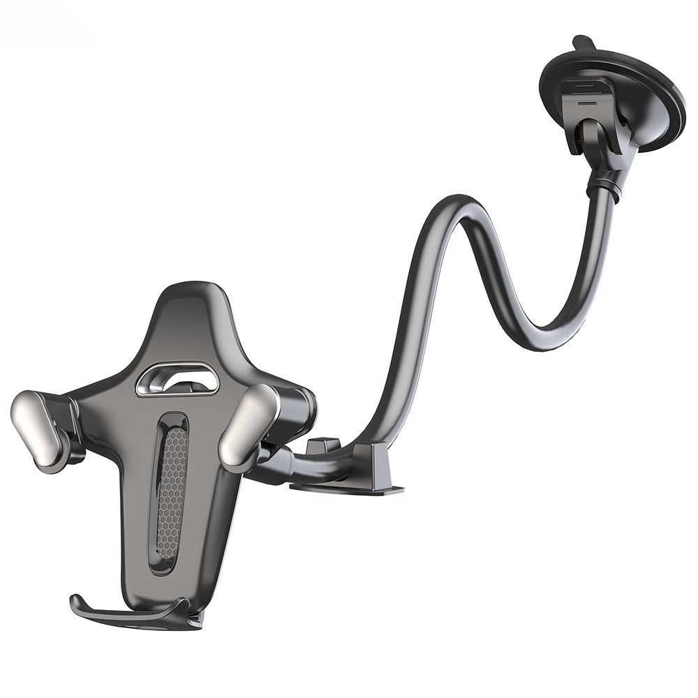 X034 Gooseneck Car Phone Mount Suction Cup Windshield Dashboard Holder Flexible Long Arm 360 Degree Adjustable Mobile Holder for 4.7-7.2 Inch Phones