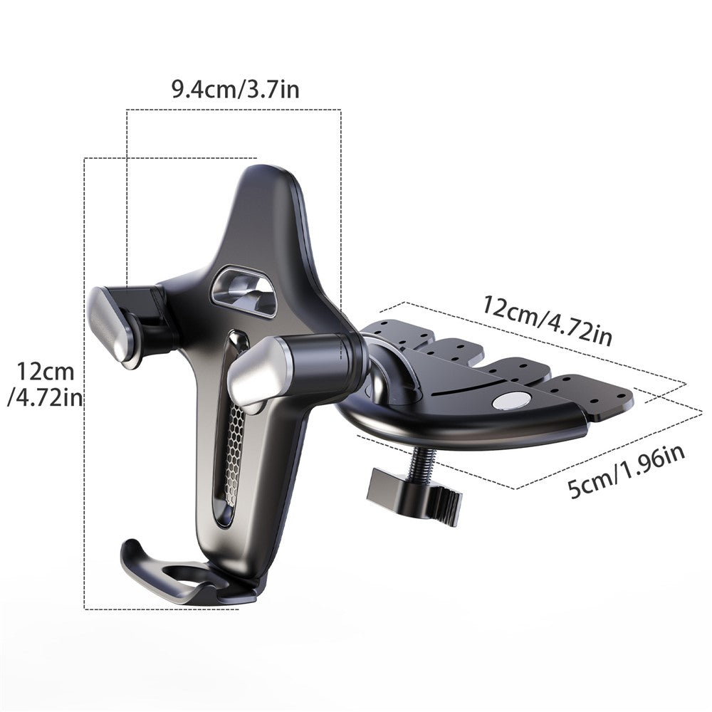 Car Phone Holder CD Slot Mount 360 Degree Rotating Y-Shape Design Universal Car Phone Stand