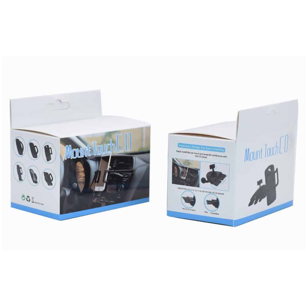 Car Phone Holder CD Slot Mount 360 Degree Rotating Y-Shape Design Universal Car Phone Stand