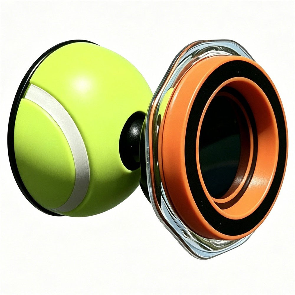 WQ-02 Phone Holder Tennis Ball Style Mount for Chain Link Fence 360 Degree Rotation Sports Court Phone Clamp Bracket