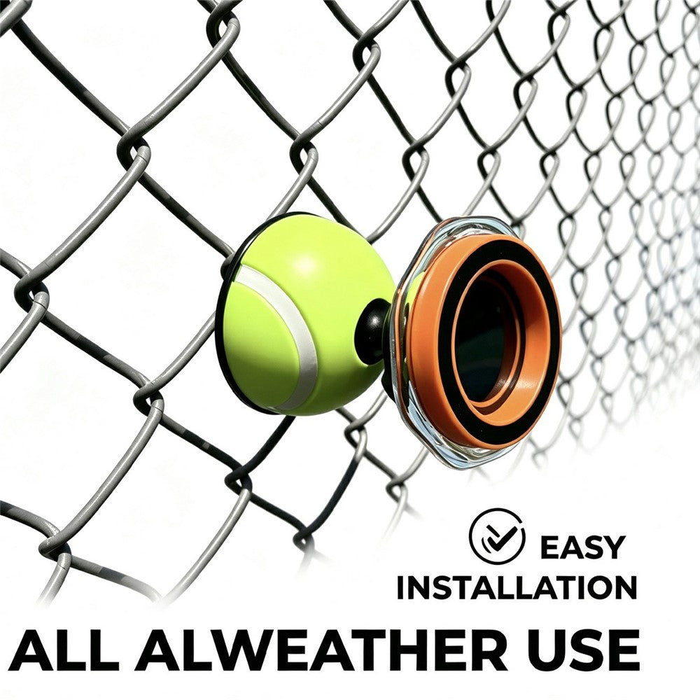WQ-02 Phone Holder Tennis Ball Style Mount for Chain Link Fence 360 Degree Rotation Sports Court Phone Clamp Bracket
