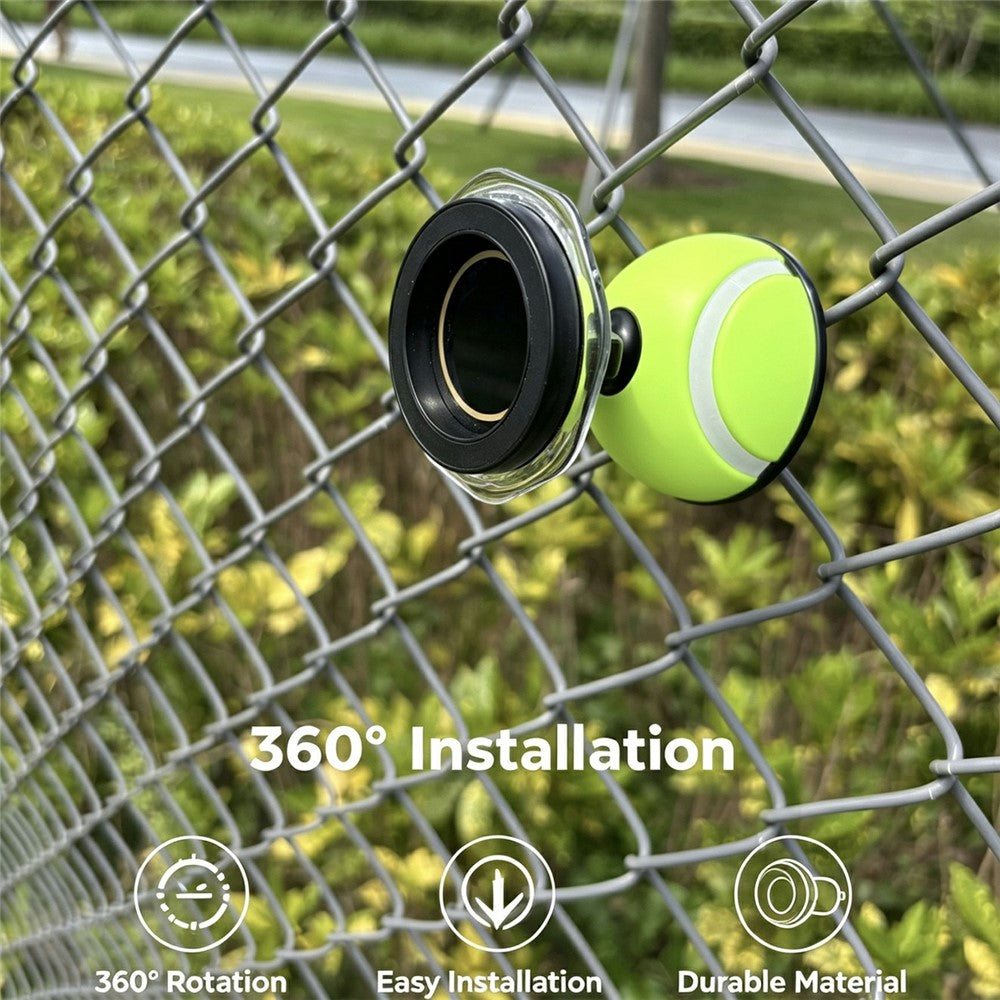 WQ-02 Phone Holder Tennis Ball Style Mount for Chain Link Fence 360 Degree Rotation Sports Court Phone Clamp Bracket