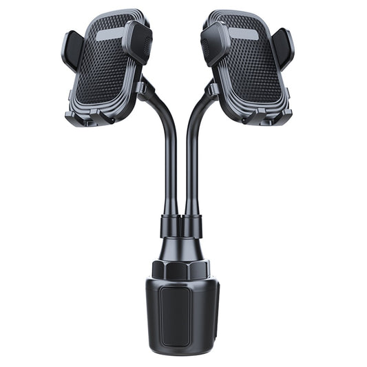Auto-Handyhalterung – Dual Head Flexible Rod Car Cup Holder Handyständer 360 Grad drehbare Halterung