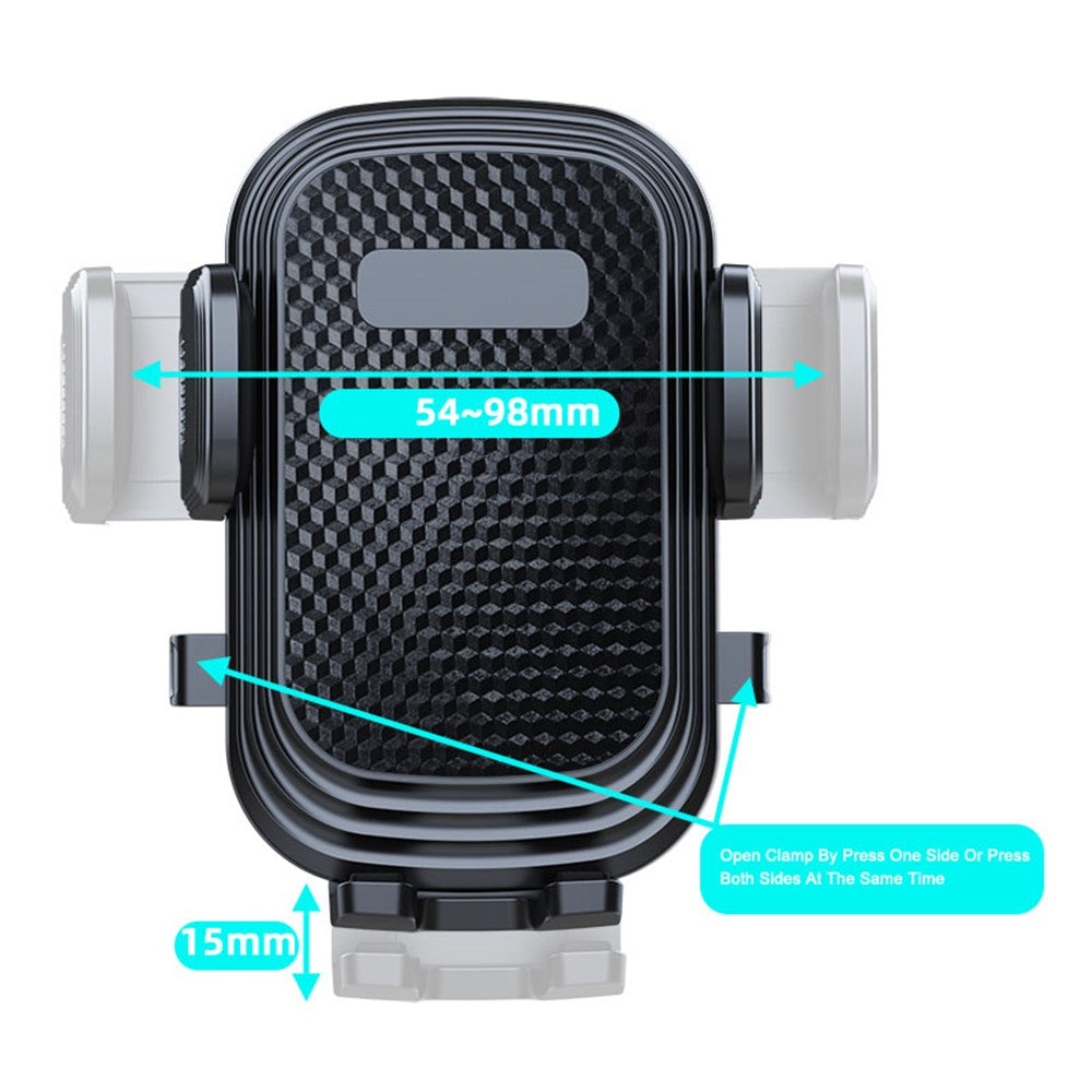 Universal Dual Head Flexible Rod Car Cup Holder Mobile Phone Stand 360 Degrees Rotating Bracket