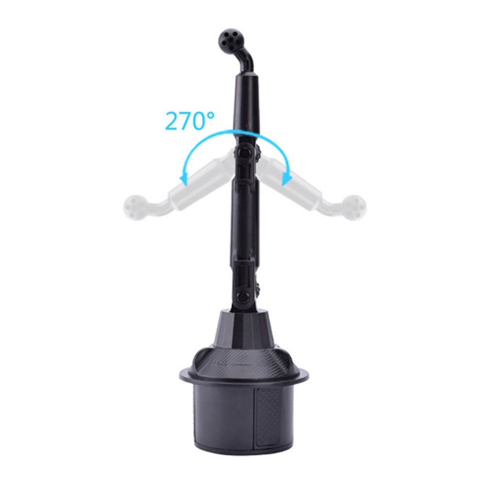 Universal Car Cup Holder Mount Adjustable Cellphone Stand 360 Degrees Rotation Phone Bracket