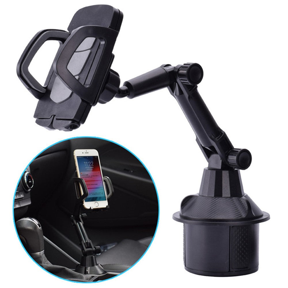 Universal Car Cup Holder Mount Adjustable Cellphone Stand 360 Degrees Rotation Phone Bracket