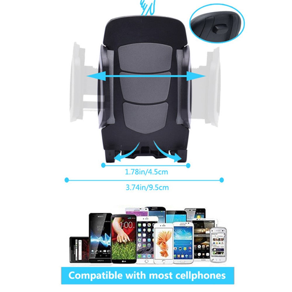 Universal Car Cup Holder Mount Adjustable Cellphone Stand 360 Degrees Rotation Phone Bracket