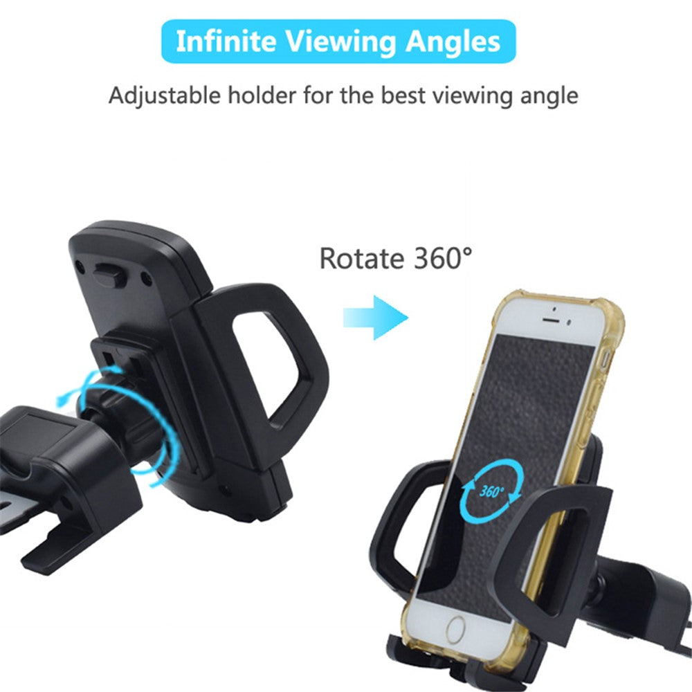 Universal Auto Car CD Slot Phone Mount for Driving Navigation 360-Degree Rotating Cell Phone Holder with Adjustable Clip