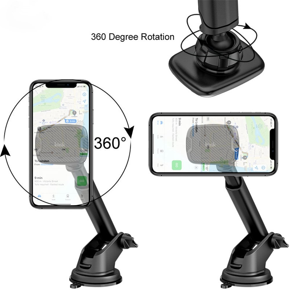IMAK C5-X4 Telescopic Rod Magnetic Car Holder Suction Cup Base Cellphone Bracket