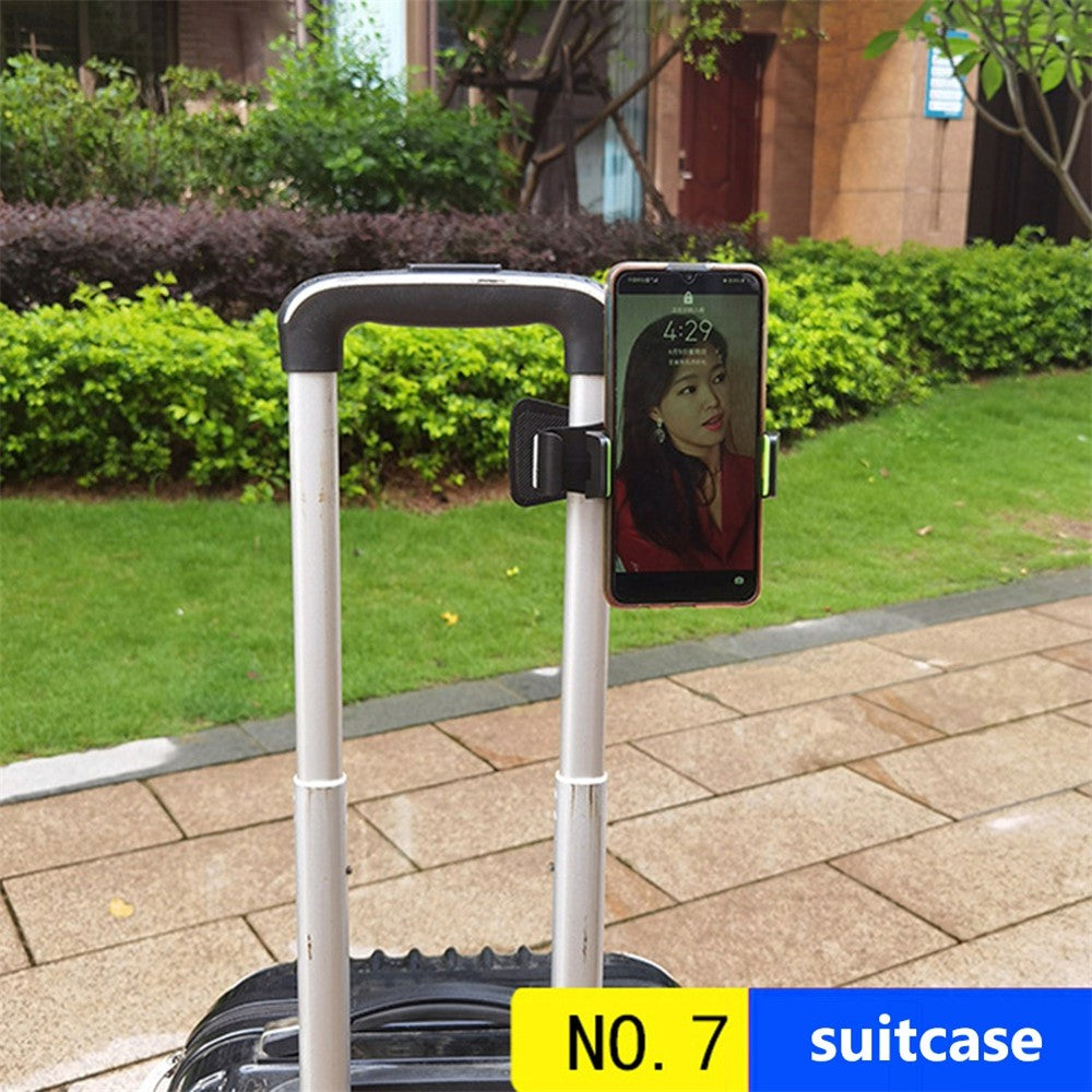 Multifunction Cellphone Holder 360° Rotatable Bracket for Car Back Seat Sun Visor Kitchen Suitcase