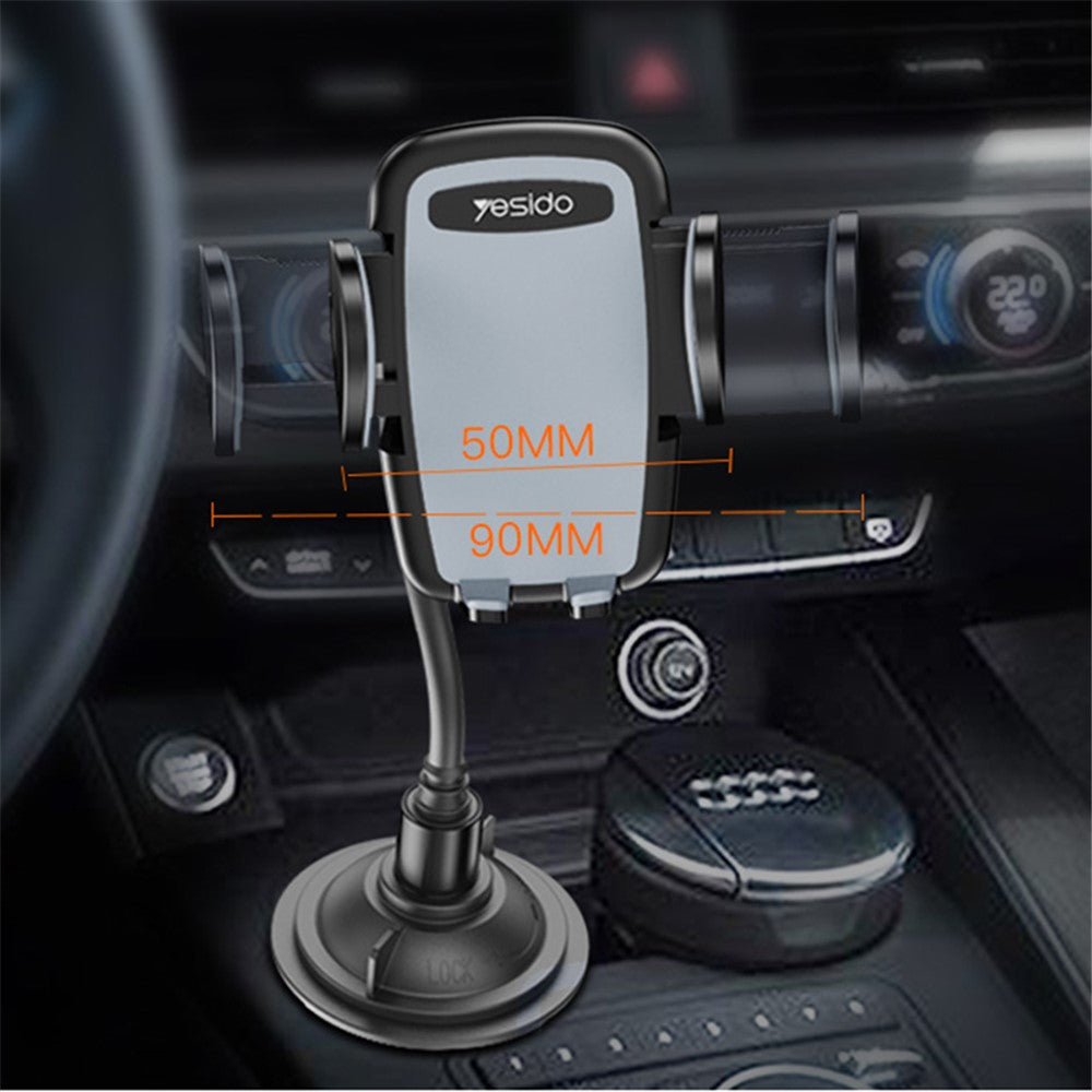 Auto-Handyhalterung als Getränkehalter – Flexibler Arm, 360° drehbar & mit Lüftungsschlitzclip