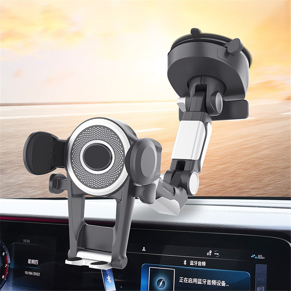 X0666 Multifunction Car Dashboard Phone Holder Adjustable Windshield Cell Phone Mount for Vehicles, Trucks
