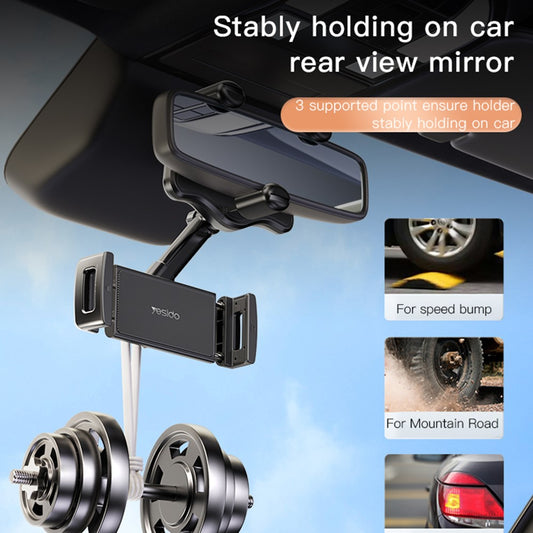 Auto-Handyhalterung für Rückspiegel – 360 Grad drehbar & ABS-Halterung