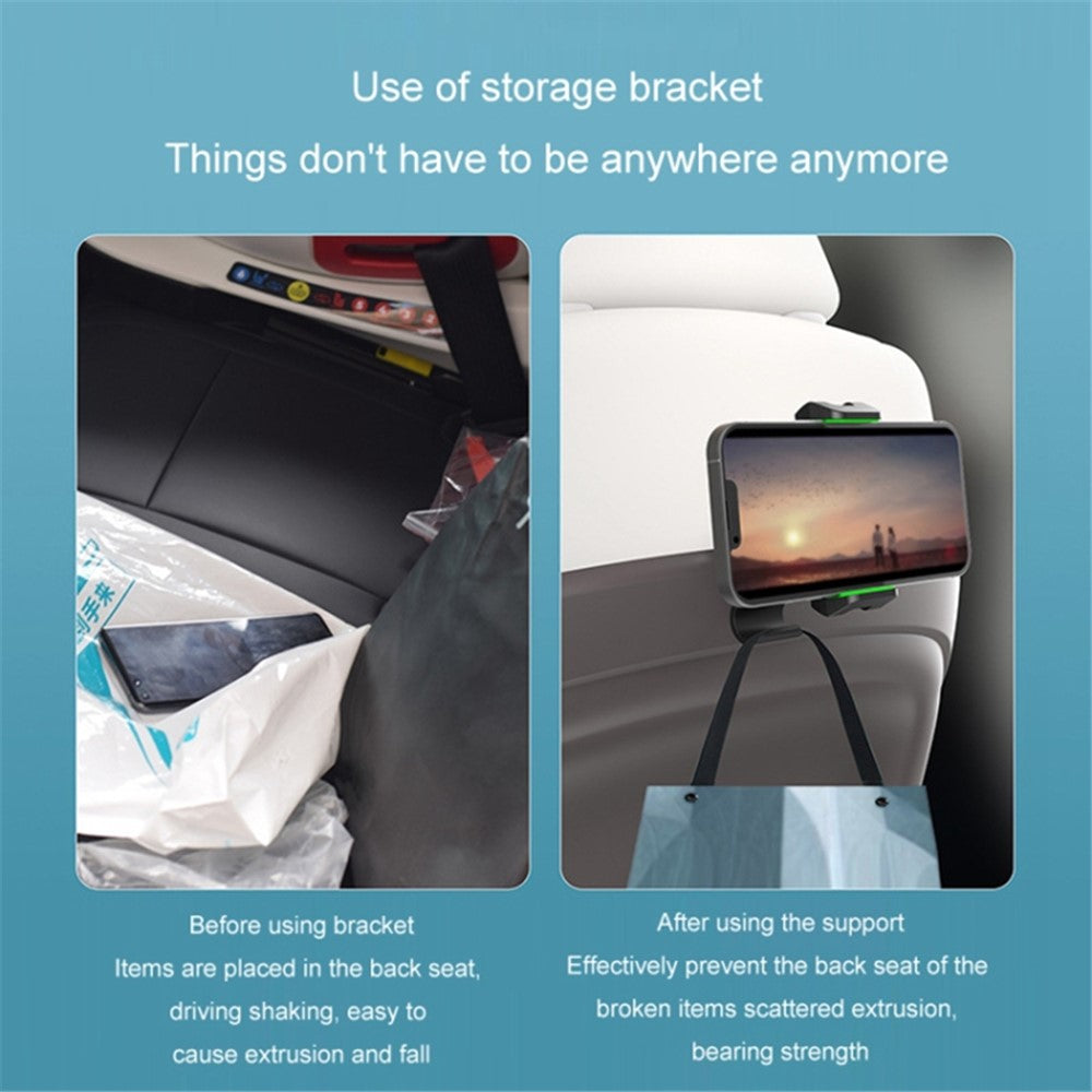 Multi-functional Clip-on Car Back Seat Mobile Phone Holder Bracket Hook Hanger