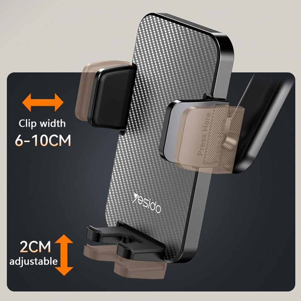 YESIDO C172 Suction Cup Multi-Function Dashboard Phone Mount Car Magnetic Phone Holder for iPhone 16 / 16 Plus / 16 Pro / 16 Pro Max
