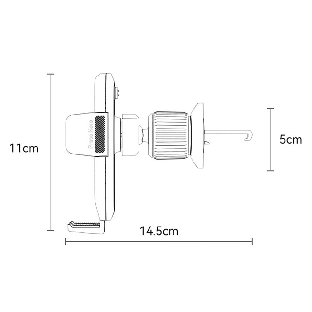 YESIDO C241 Car Air Outlet Phone Holder with Rotatable Ball Head for 4.7-7.2 inch Phone Clamp Bracket