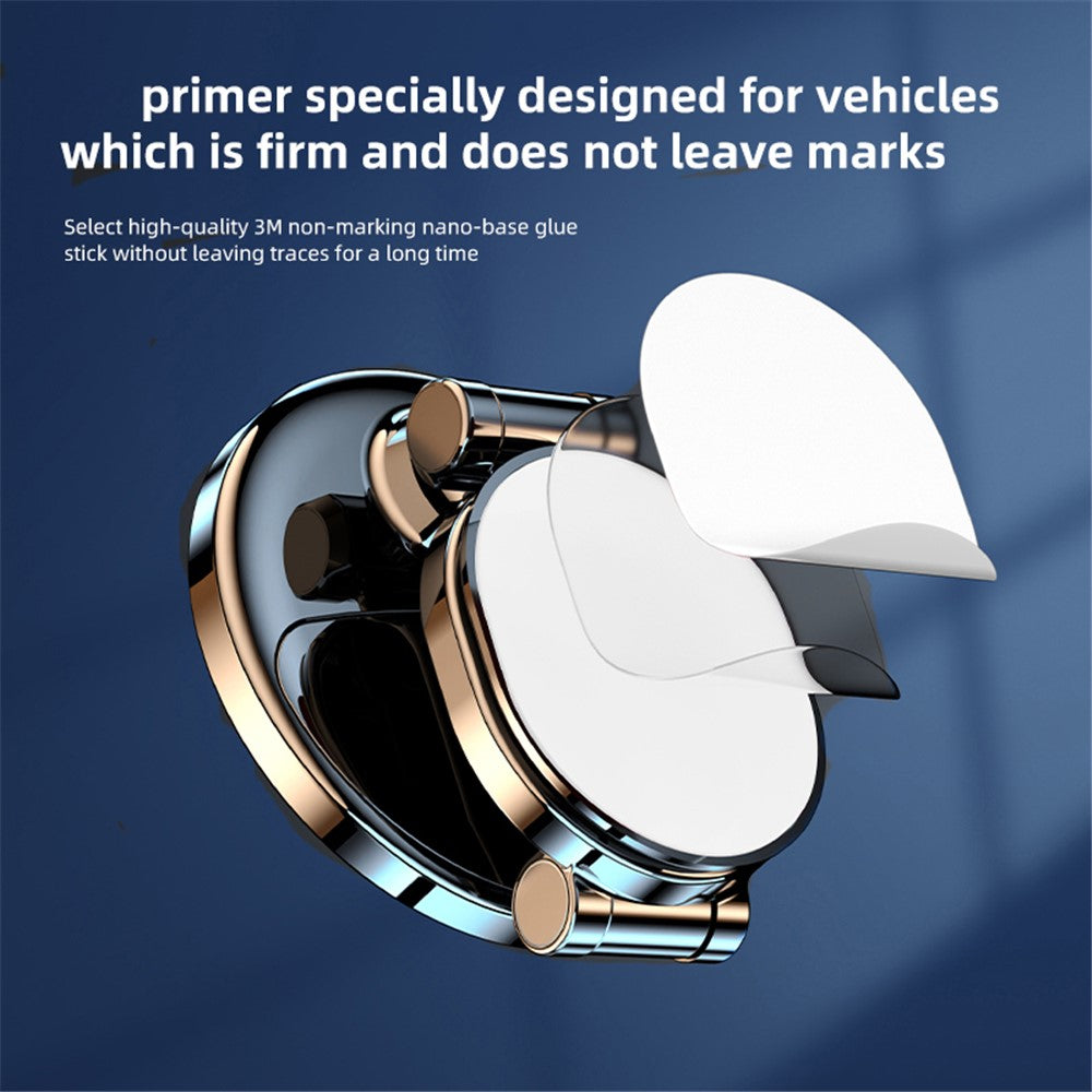 Carbon Fiber Texture Car Adhesive Base Magnetic Absorption Alloy Phone Holder Folding Bracket