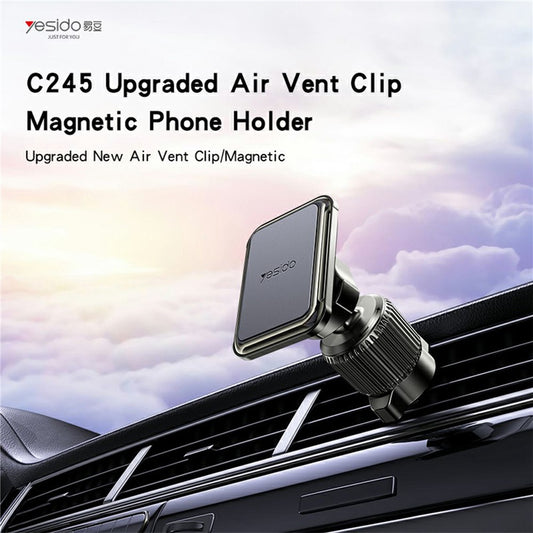 Auto-Handyhalterung – YESIDO C245 Hook Type Magnetic Mobile Phone Holder Bracket YESIDO C245 Magnetischer Handyhalter mit Haken für den Luftauslass im Auto
