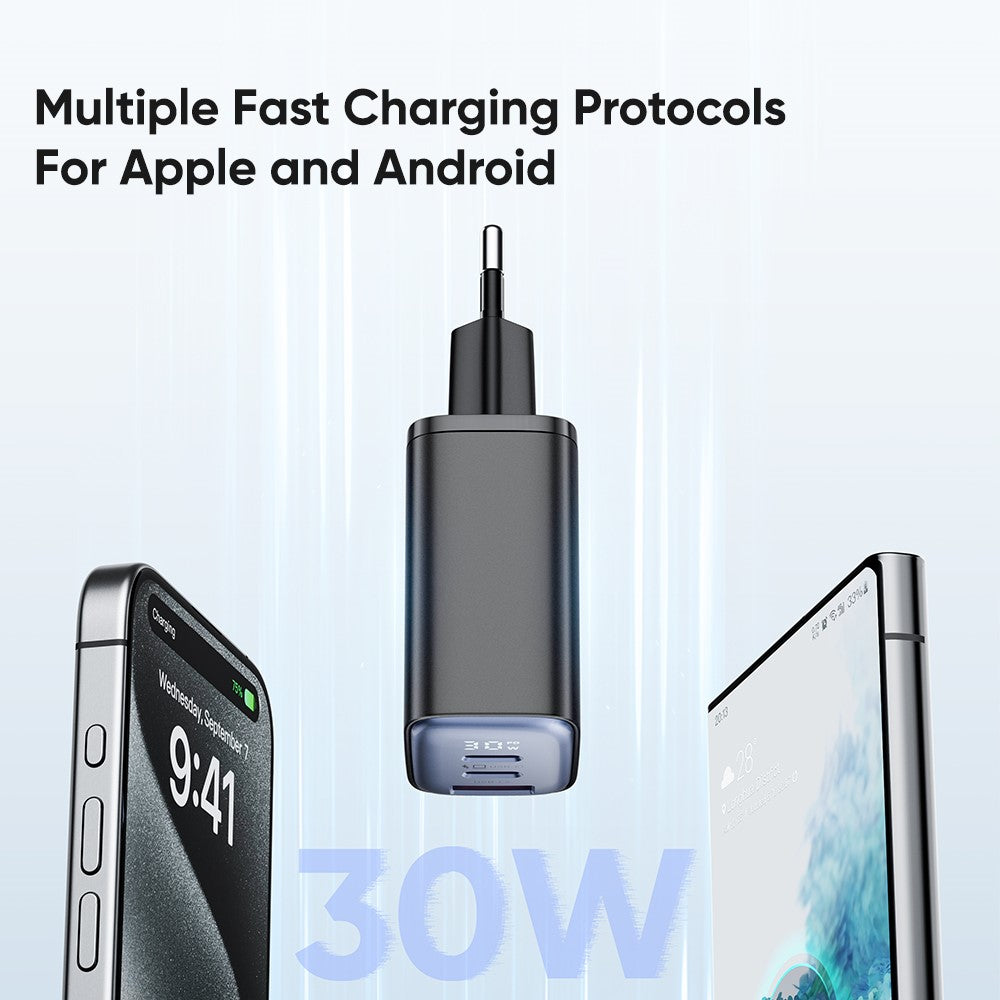 MCDODO CH-2180 Wandladegerät – 3 Ports (2x C & 1x A) & Digitalanzeige, bis zu 30W
