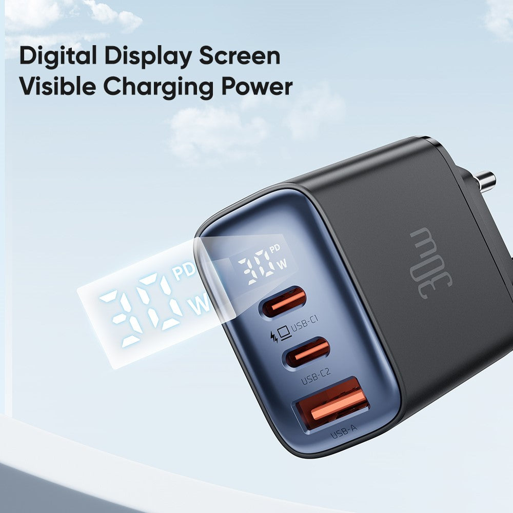 MCDODO CH-2180 Wandladegerät – 3 Ports (2x C & 1x A) & Digitalanzeige, bis zu 30W
