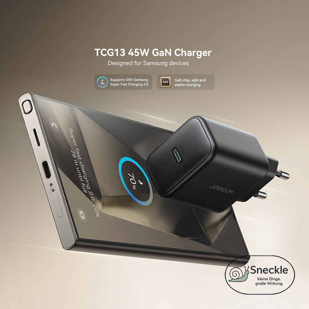 Wandladegerät 45W mit einzelnem USB-C-Port - GaN Technologie