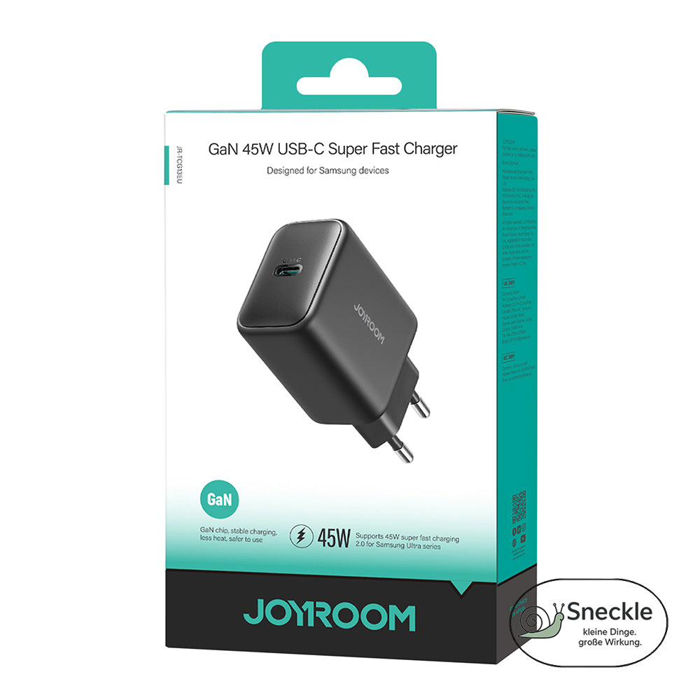 Wandladegerät 45W mit einzelnem USB-C-Port - GaN Technologie