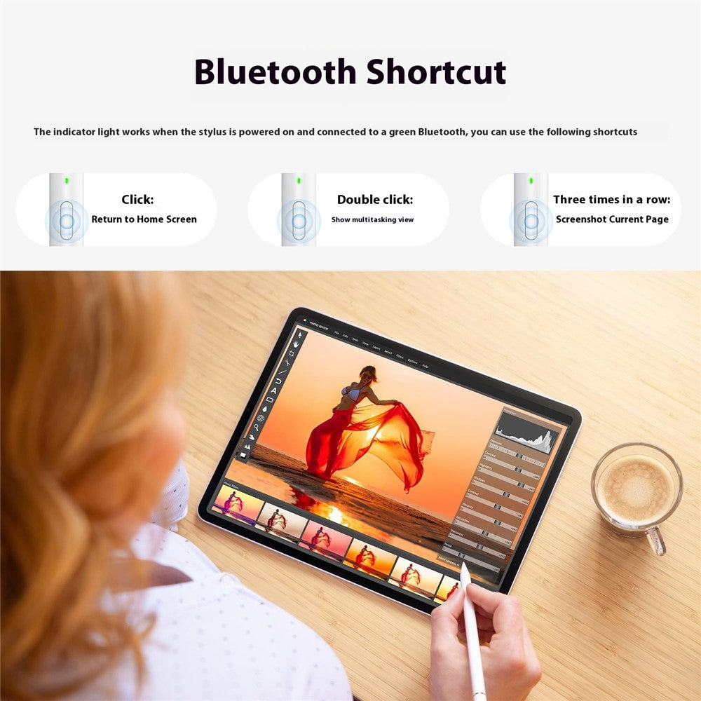 WIWU Pencil A01 Kapazitiver Stift – Für iPad (2018 und neuer), mit Anti-Fehlberührungs- & Neigungssensor