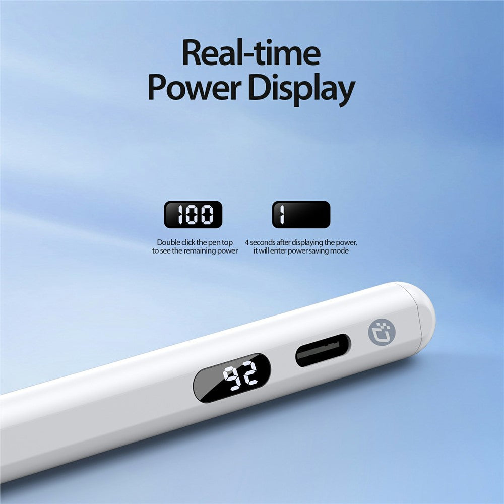 DUX DUCIS SP-06 Aktiver Stift – Für iPad, mit Display, Neigungserkennung & Handballenerkennung (Palm Rejection), Ersatzspitze