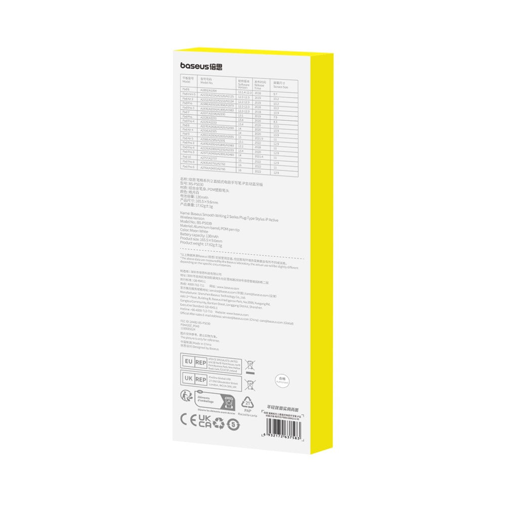 BASEUS Smooth Writing 2 Series Aktiver Stift – Plug-In Type Aufladung, iP Aktive Bluetooth-kompatible Version