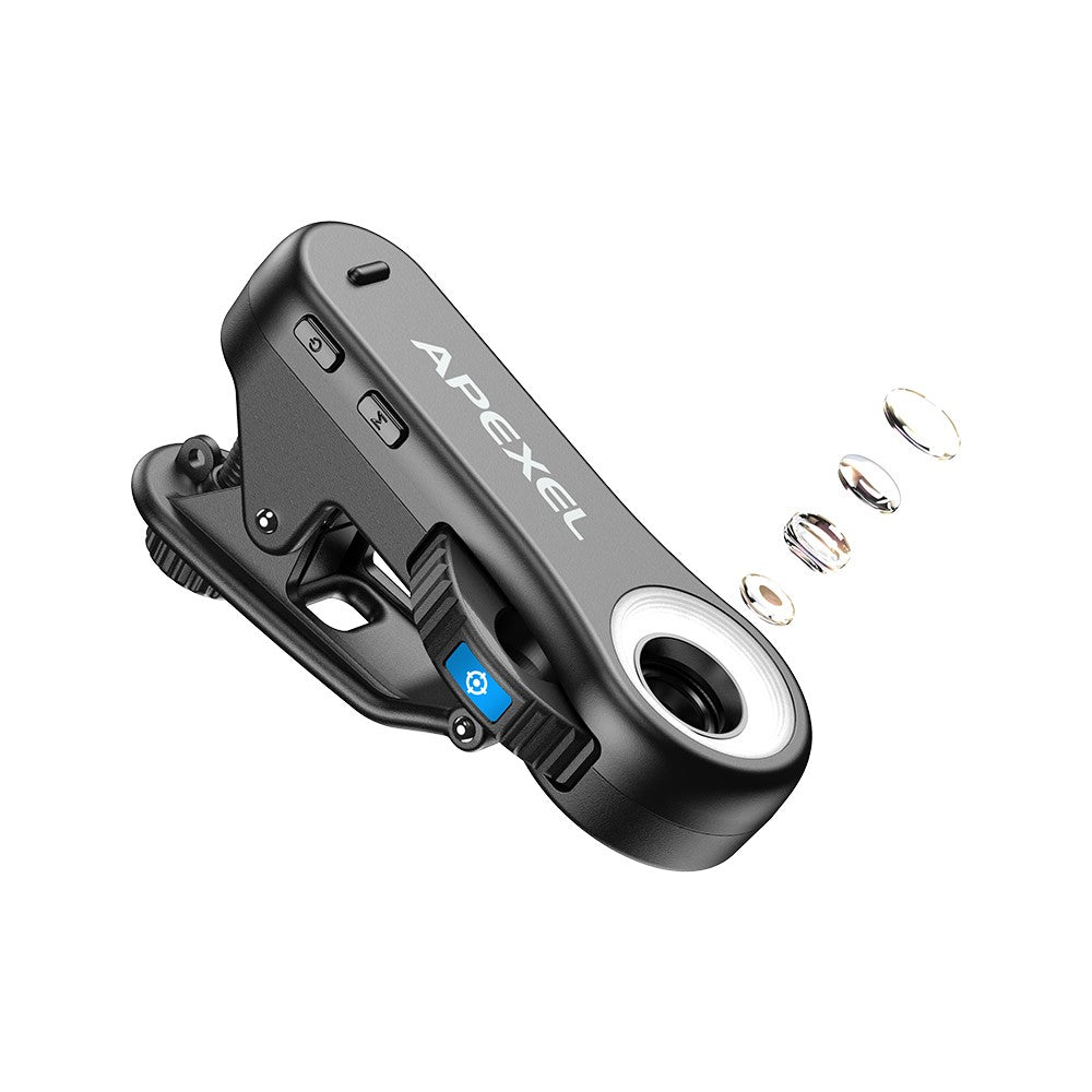 APEXEL APL-MS3L Handy-Mikroskop – Mit LED-Licht, 40x 80x 120x Zoom, Taschenmikroskop-Kameraaufsatz