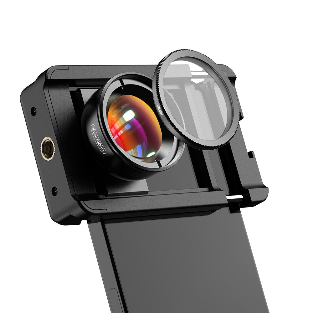 APEXEL APL-HB100CPL Makro-Objektiv-Set – Für Smartphones, 10-fache Makro-Linse & CPL-Filter-Objektivaufsatz