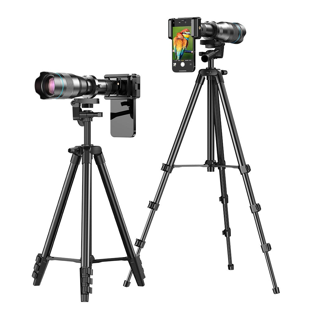 APEXEL APL-60XFR50 60X Teleobjektiv – Mit Stativset, HD 50mm Monokular für Smartphones, für Vogelbeobachtung & Konzerte