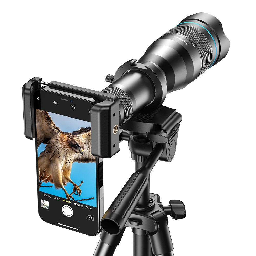 APEXEL APL-60XFR50 60X Teleobjektiv – Mit Stativset, HD 50mm Monokular für Smartphones, für Vogelbeobachtung & Konzerte