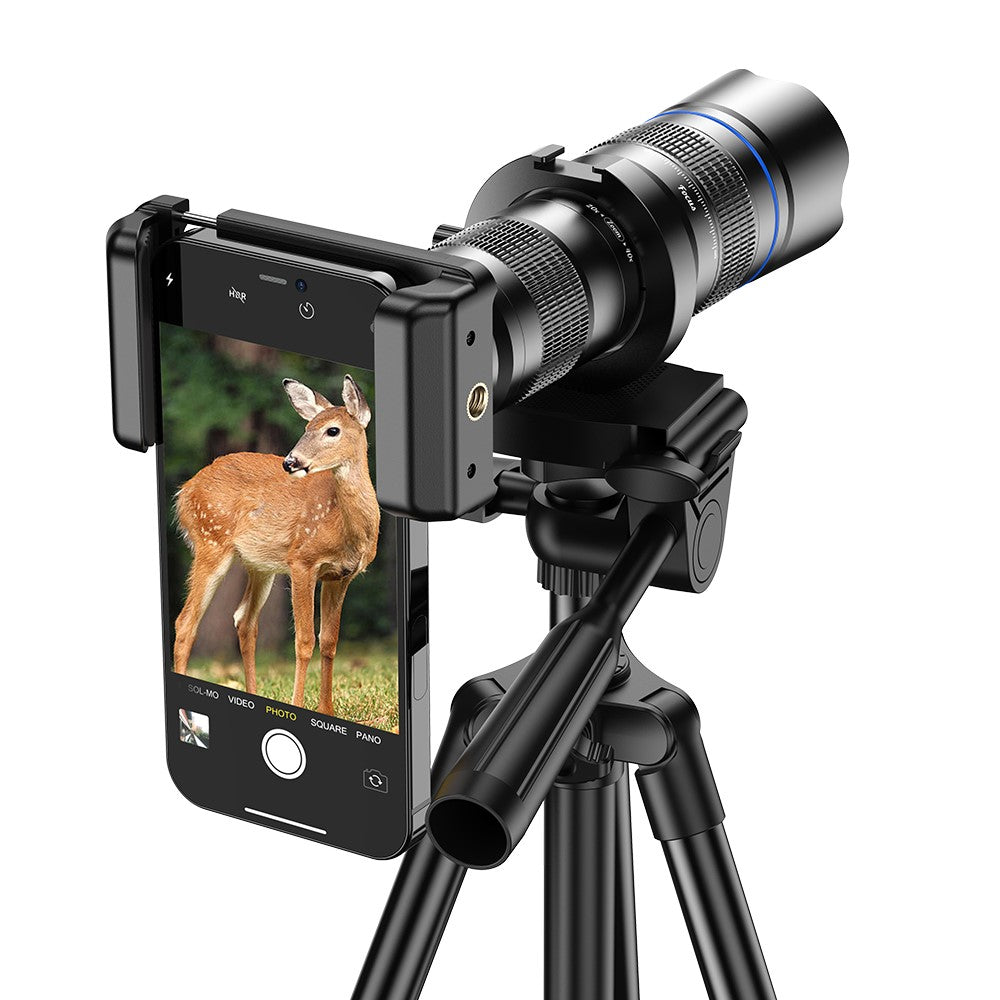 APEXEL APL-20-40XCR50 20-40x Zoom-Teleobjektiv-Stativset – Für Vogelbeobachtung, Konzerte