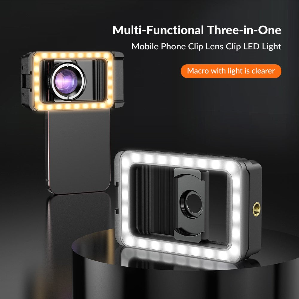 APEXEL APL-FL23 M17-37 LED-Videoleuchte – Mit 1/4-Zoll-Gewindeanschluss, für Smartphones