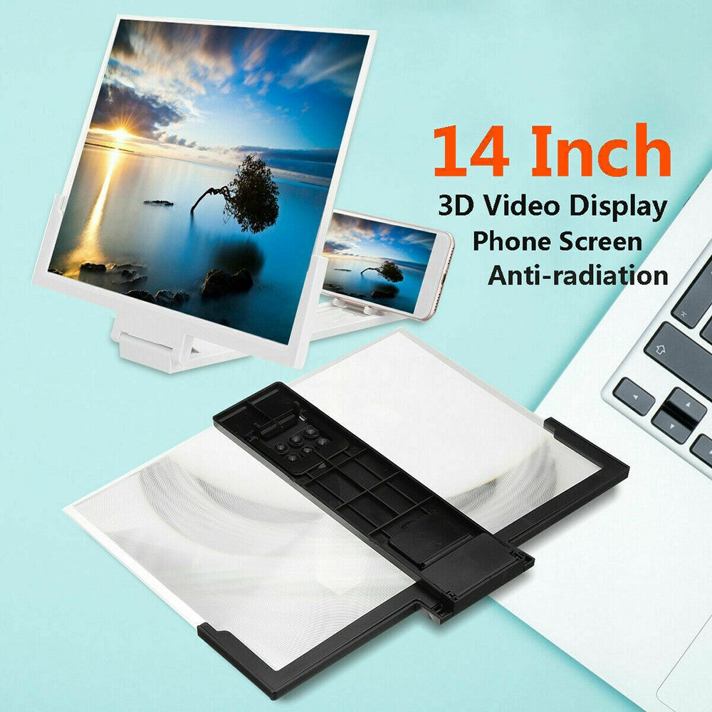 F3 14-inch Phone Screen Magnifier HD Movie Viewing Screen Videos Magnifying Foldable Stand