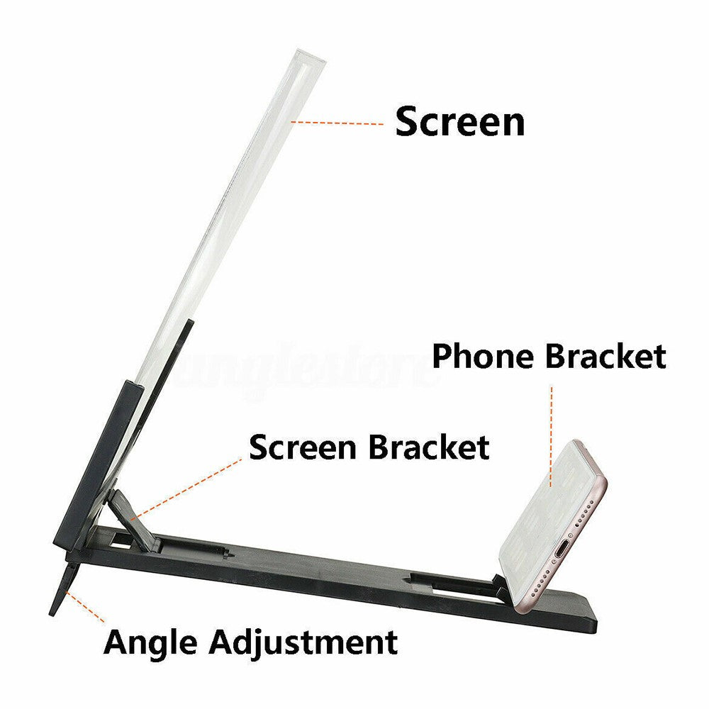 F3 14-inch Phone Screen Magnifier HD Movie Viewing Screen Videos Magnifying Foldable Stand