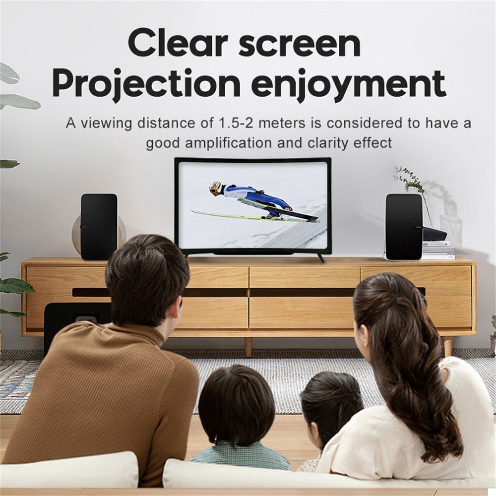 Phone Screen Magnifier 12 Inch Ultra HD Curved Screen Amplifier 3D Magnifying Glass with Lazy Stand